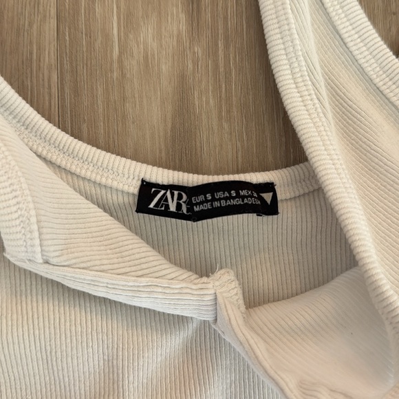 Zara White Tank Top Bodysuit - Picture 2 of 3